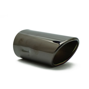 Black exhaust tailpipe for the BMW E36