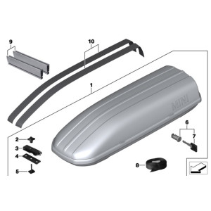 Set of decorative straps for the roof rack &ndash; black &ndash; MINI F54, F55, F56, F60, R61