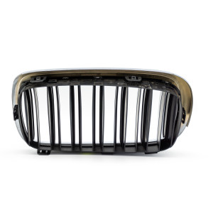 Left kidney grille, black and silver, BMW X6M F86