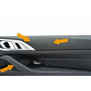 T&uuml;rverkleidung links hinten Leder grau BMW E60 E61 Liftback