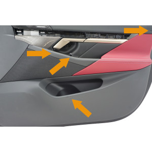 T&uuml;rverkleidung links hinten Leder grau BMW E60 E61 Liftback
