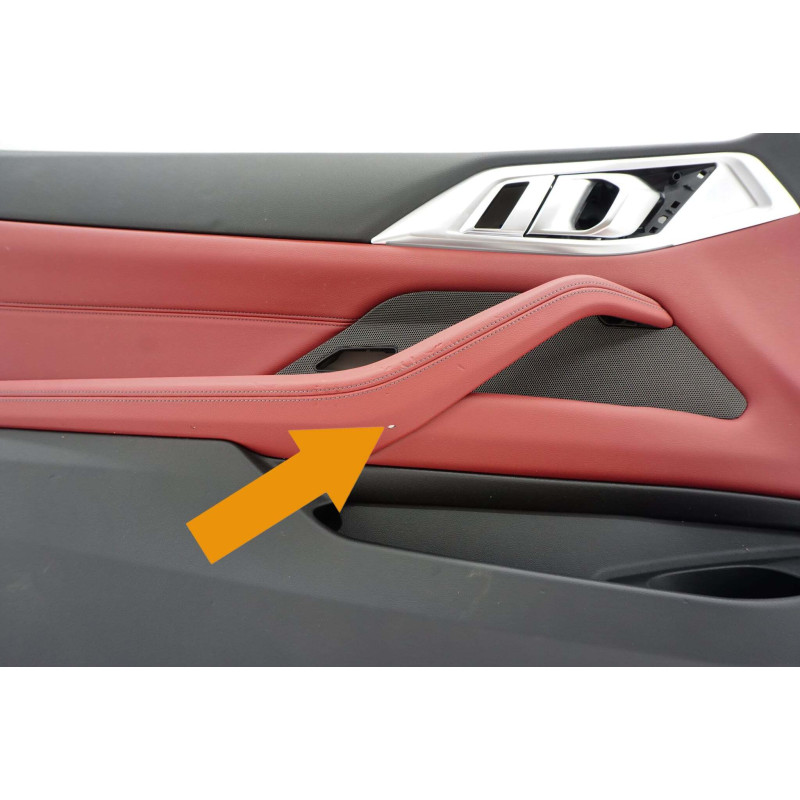 Left rear door trim, grey leather, BMW E60 E61 lift Left rear door trim, grey leather, BMW E60 E61 lift